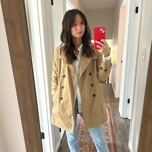 Banana Republic Camel Trench Coat XS PETITE